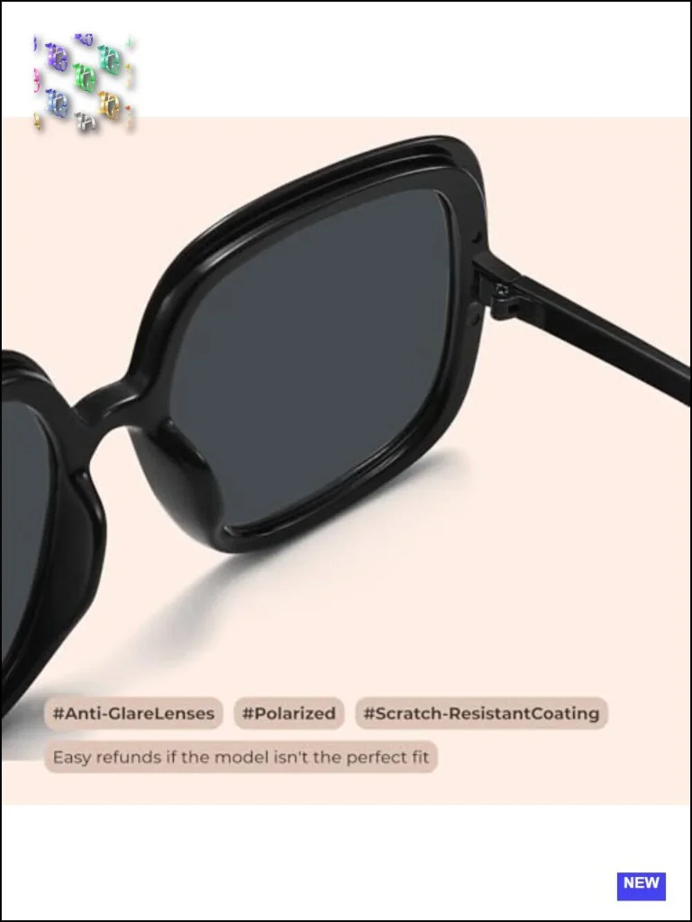 Oversized Polarized Sunglasses for Women UV400 Retro Aviator Style